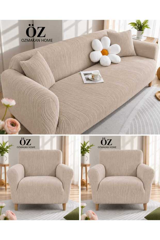 3+3+1+1 Flexible Stretch Elastic Sofa Cover Set Washable Sofa Cover