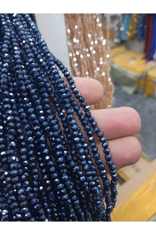 خرز كريستالي بألوان زاهية 3 مم، 10 خيوط، الكمية المتوسطة: 1000