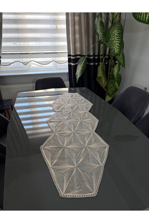 French Lace Luxury Tulle Guipure Chic Single Runner 50X140 cm