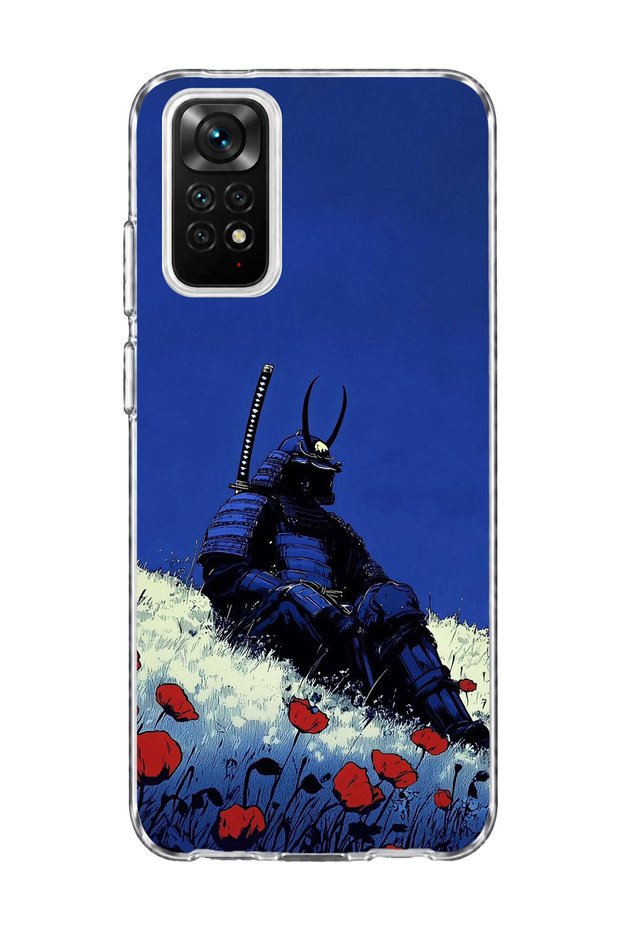 Redmi Note 11 / 11S Compatible Blue Samurai Weasel Printed Transparent Phone Case