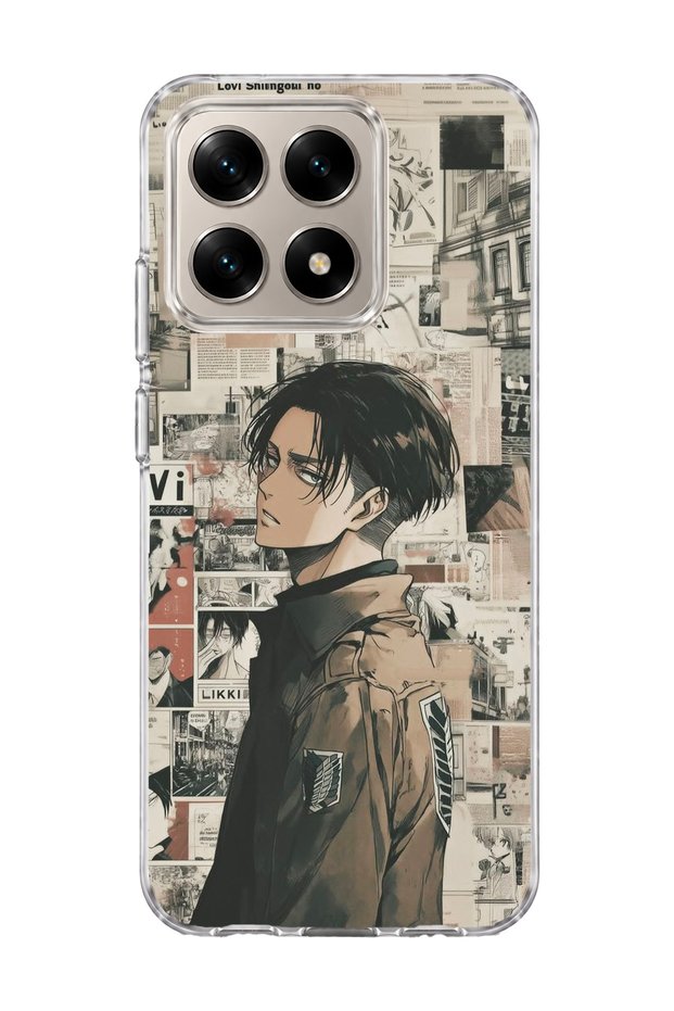 Mi 15t Compatible Anime Newspaper Collage Printed Transparent Phone Case