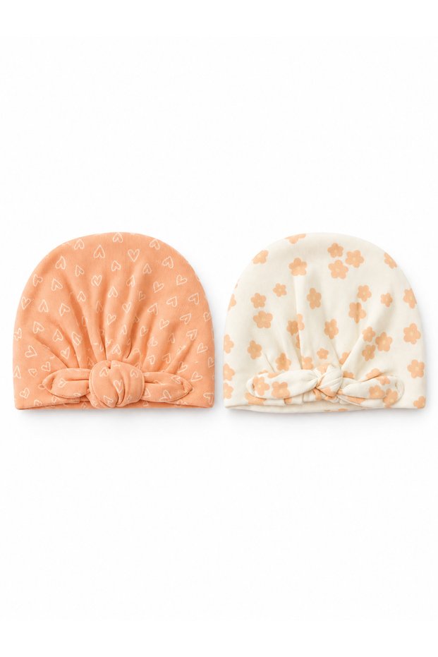 Set of 2 Newborn Knotted Beanies