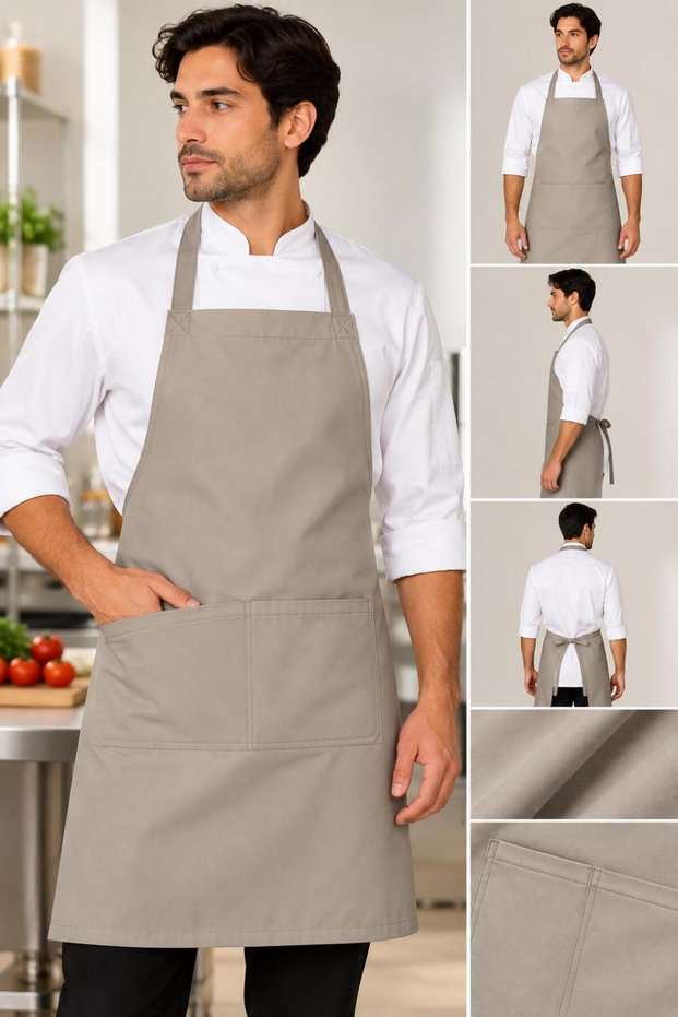 مريلة مطبخ باللون البيج للجنسين