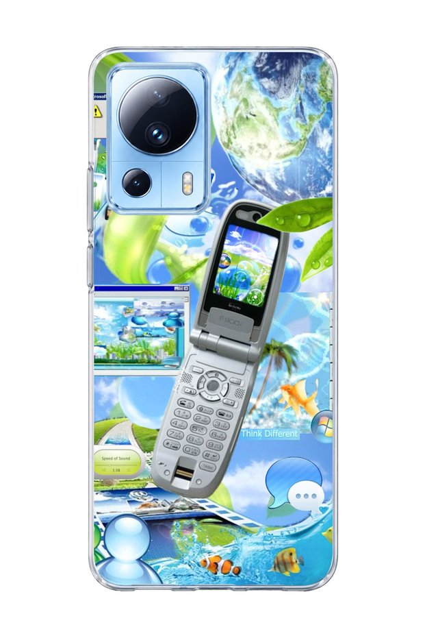 Mi 13 Lite Compatible Cover Phone Nature Printed Transparent Phone Case