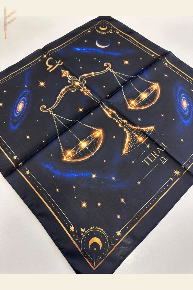 Zodiac Sign Printed Scarf Bandana 50X50Cm
