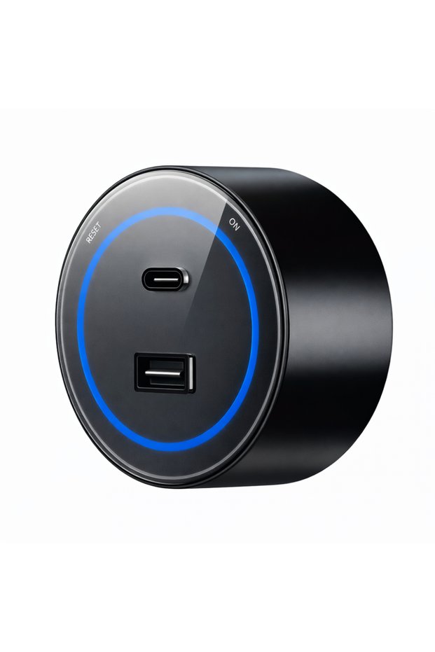 فيش Type-C و USB اسود