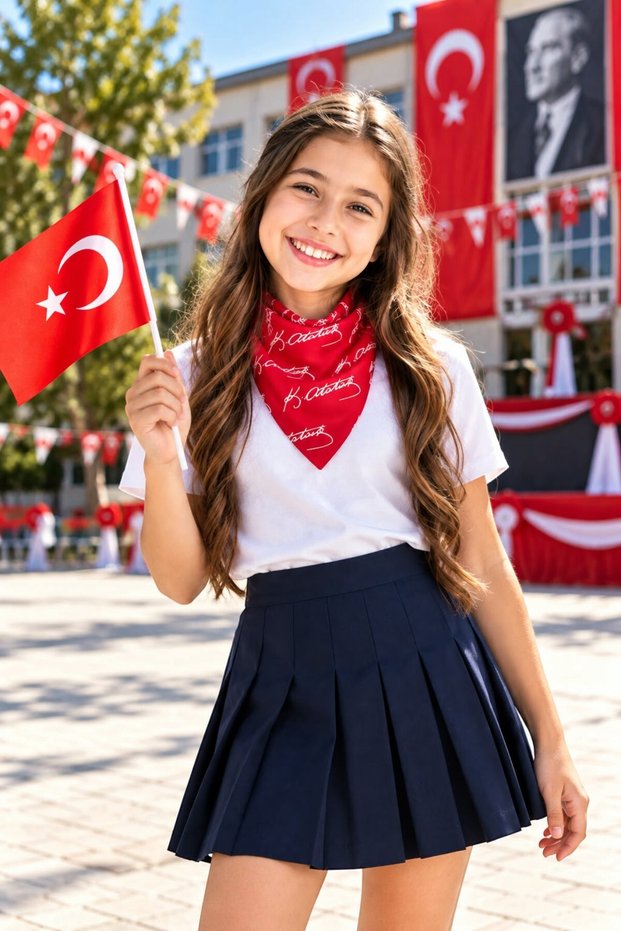 Unisex Turkish Flag Red 52X52Cm Scarf 100% Cotton Bandana
