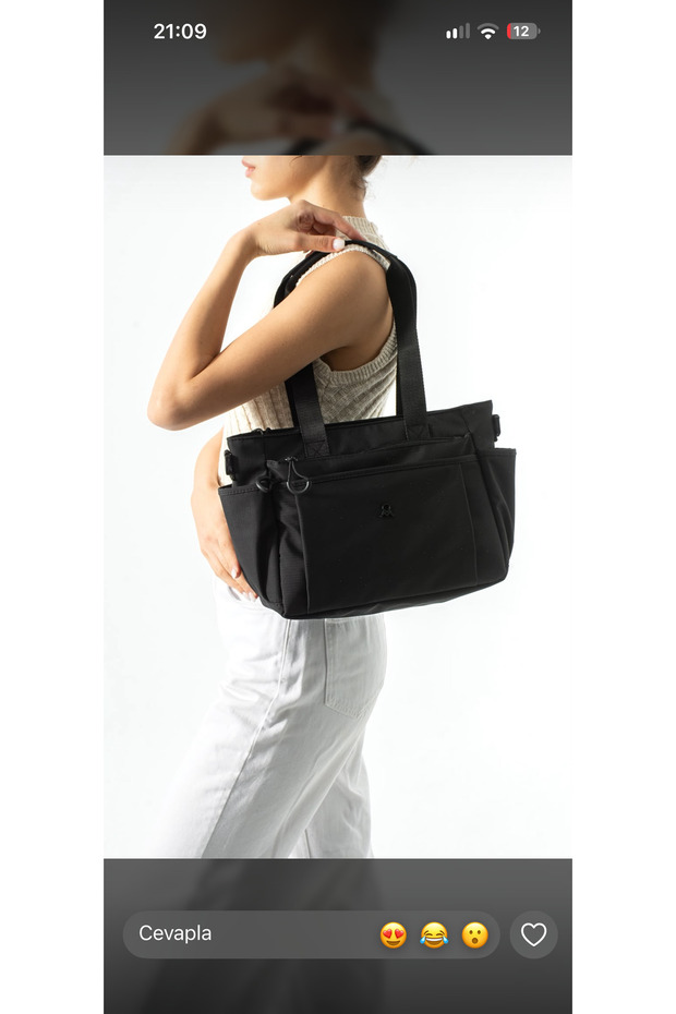 Women's Black Hand & Shoulder Bag