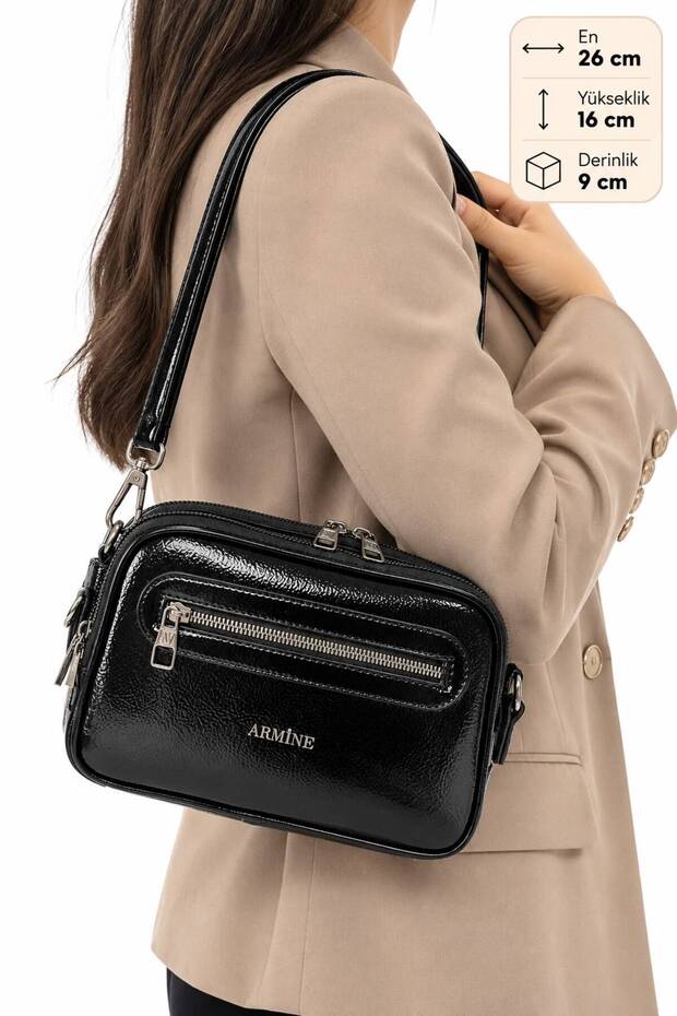 Women's Shoulder and Handbag with Strap, Double Compartment, Daily Use Bag, Multi-Compartment