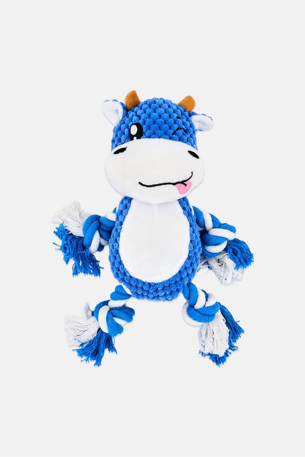 Cow Banga Dog Toys, Blue