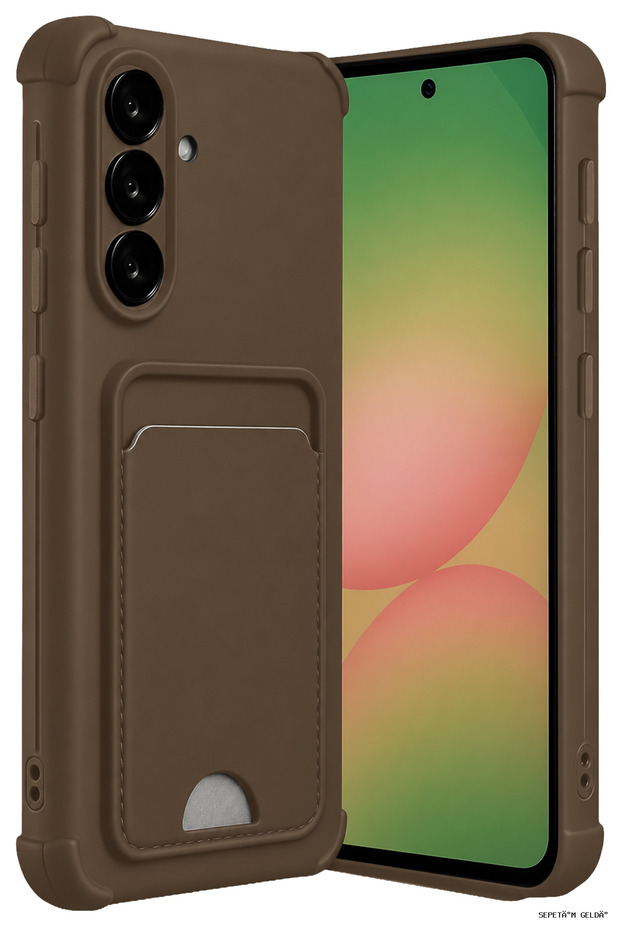 Spt-Gld Newface Galaxy A17 5g Kelvin Silicone with Business Card Holder (190456) - Brown