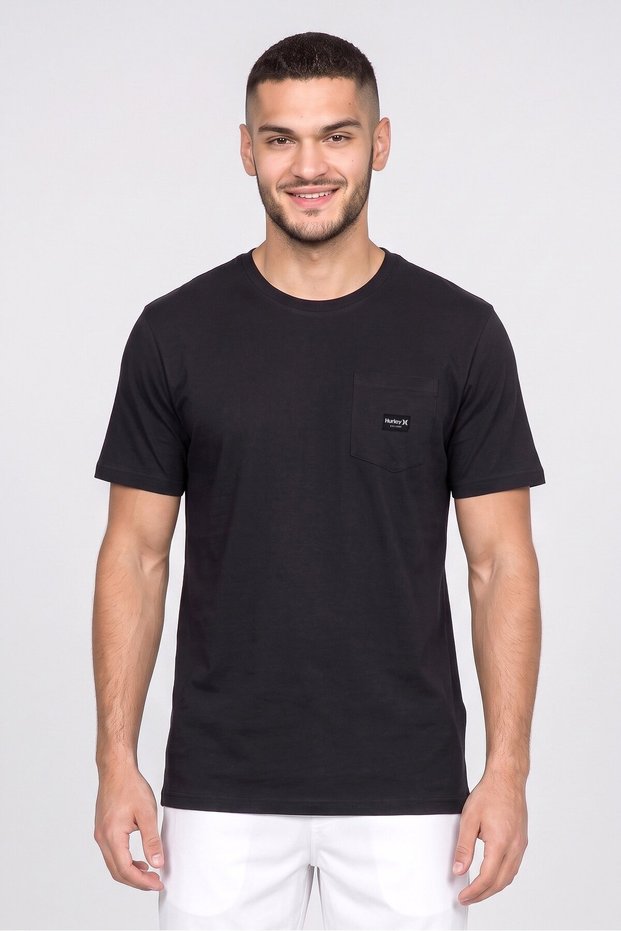 Men Sportswear Fit Short Sleeve Outdoor T-Shirt, Black