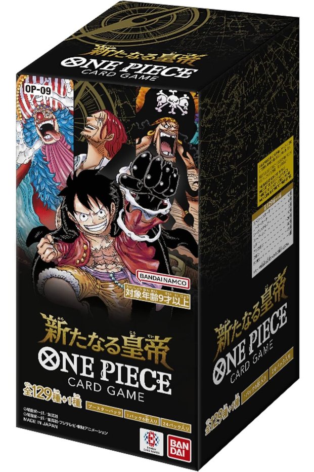 OP-09 One Piece The New Emperor Card Game, Box Packaging, 6 Cards per Pack x 24 Packs