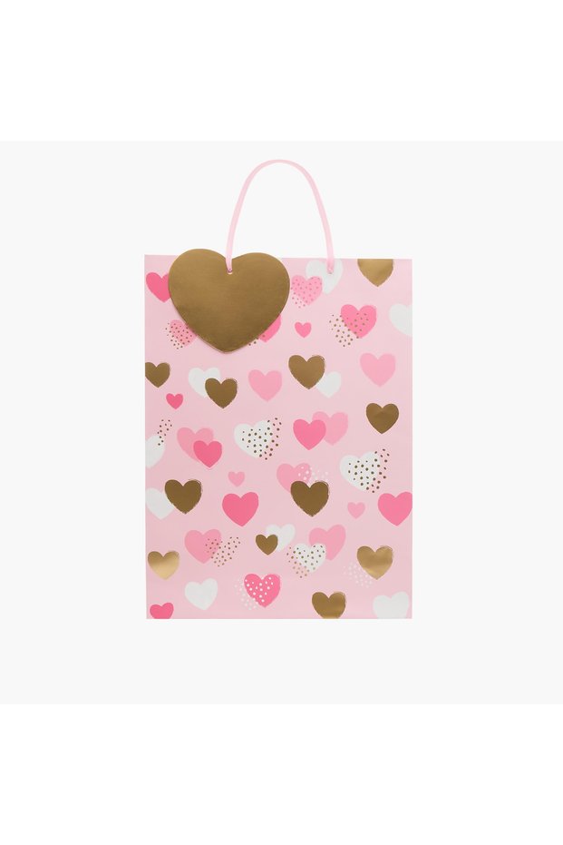 Heart Print Paper Gift Bag - Extra Large