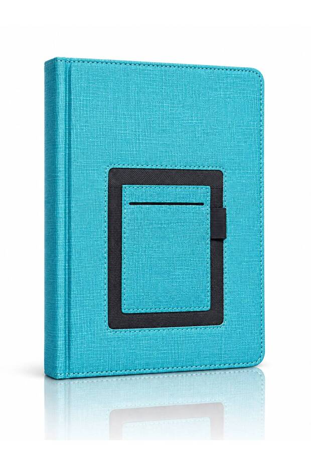 17X24Cm 1630 Fabric Dated Agenda with Wallet and Pen Holder Pocket (Ivory Paper)
