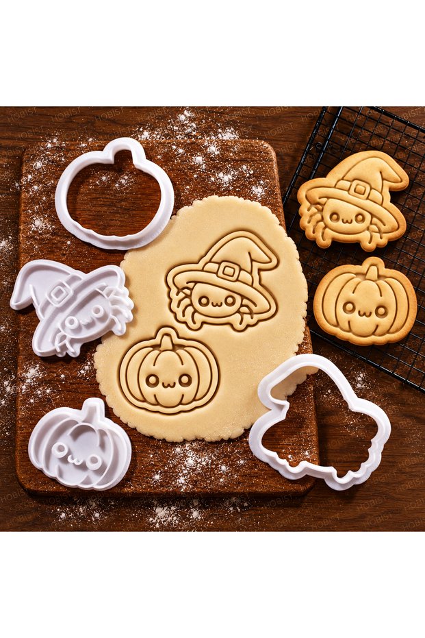 Halloween Spider with Hat and Halloween Pumpkin Premium Cookie Mold and Sugarcraft Sculptor - Cookie Cutter