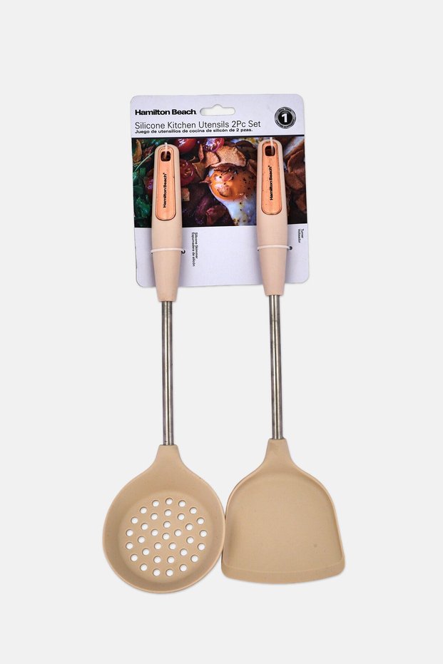 Silicone Kitchen Utensils 2 Pieces Set, Multicolor