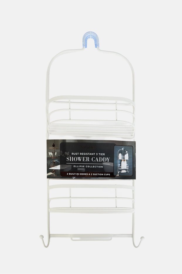 Rust Resistant 3 Tier Shower Caddy, White