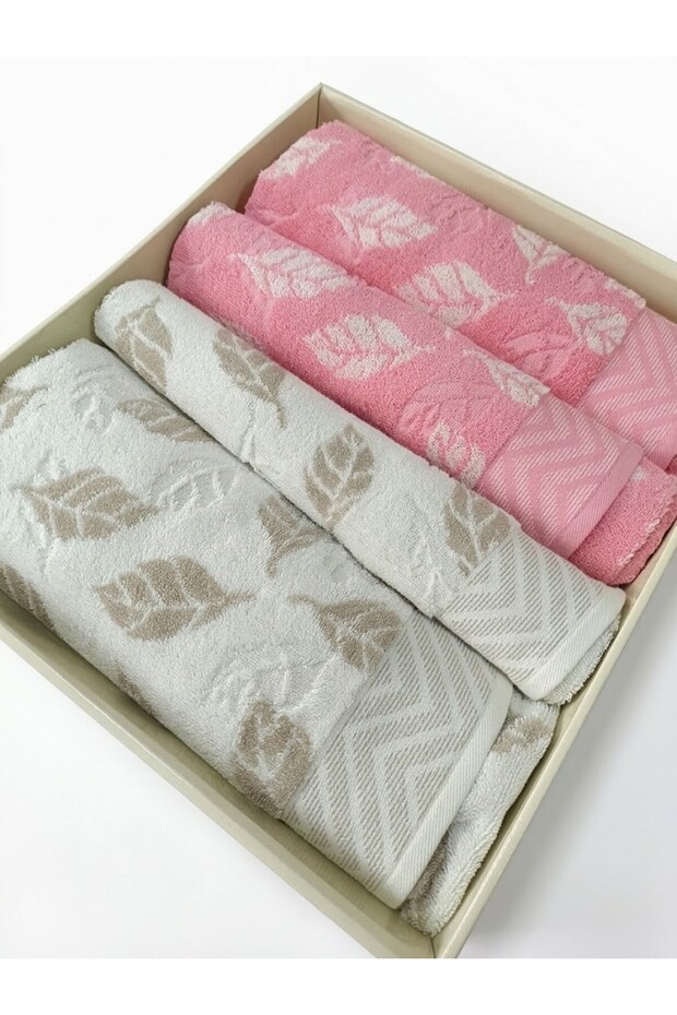 Lilyana Best Set Bath Towel Set of 4 - Pink Cream
