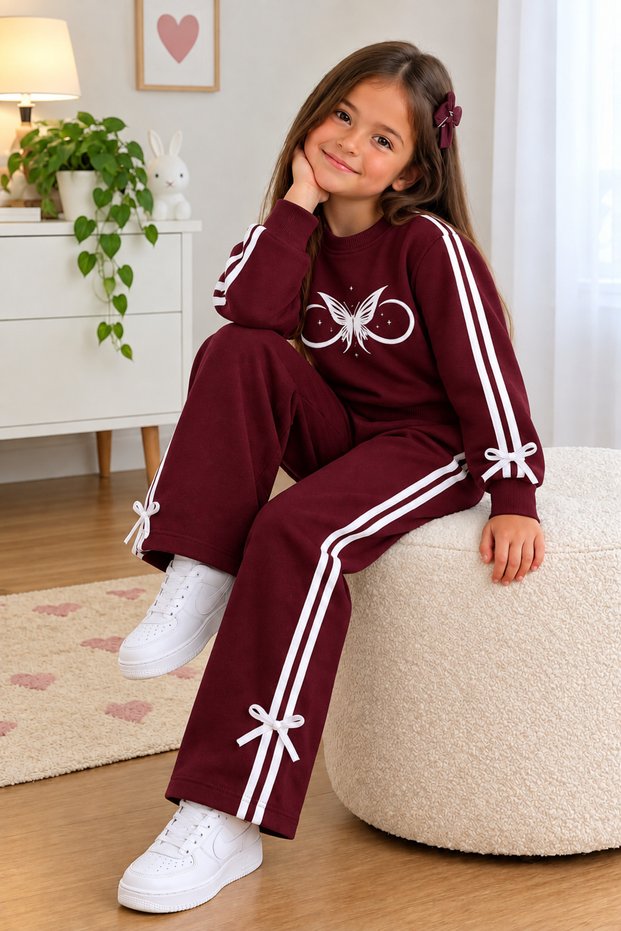 Xelebex Bow Printed Track Suit Set A++
