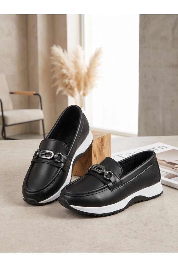 Laceless, Cord-Detail, Orthopedic, Lightweight, Non-Slip Sole, Women's Daily, All-Season Leather Shoes