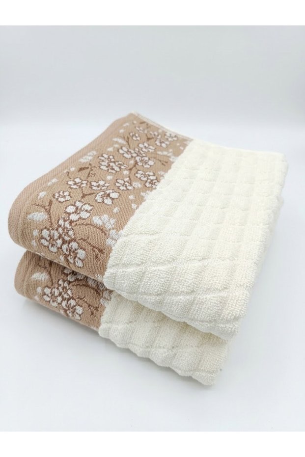 Ochiba Face Towel 2 Pieces - 100% Cotton - Brown