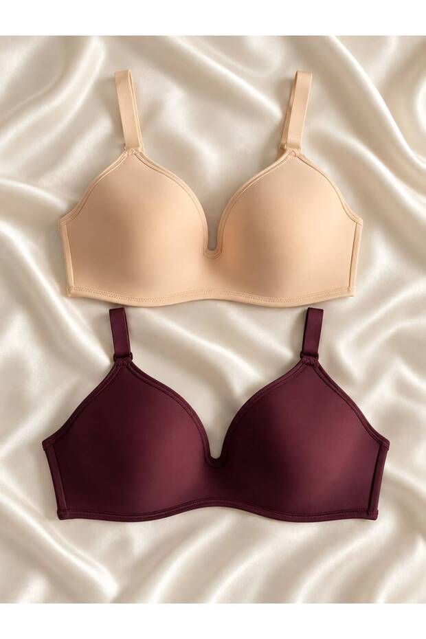 Women's C Cup Ultra Soft Non-Padded Non-Wired Plus Size Bra Double Pack