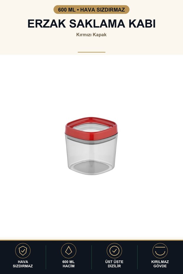 Vacuum Food Storage Container 600 ml Smoked Legumes Pasta Storage Container with Air-Tight Lid