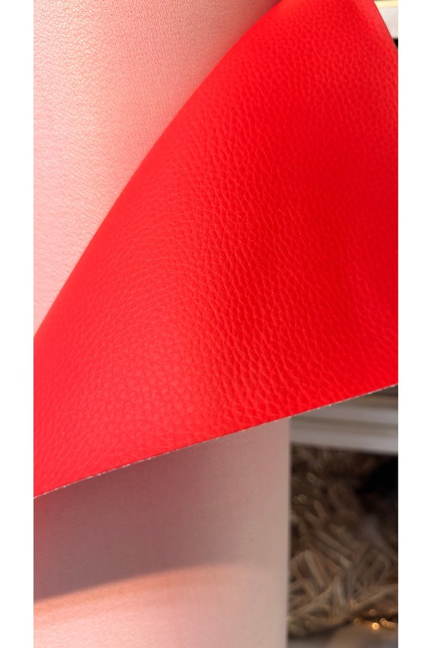 Pu Artificial Leather Suitable for Furniture, Bags, and Auto Upholstery 100×140 cm Red