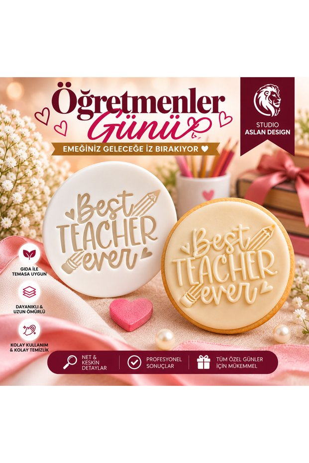 Best Teacher Ever Teachers' Day Candy Mold |   November 24 Teacher-Specific Cookie, Pastry, Cupcake Decoration