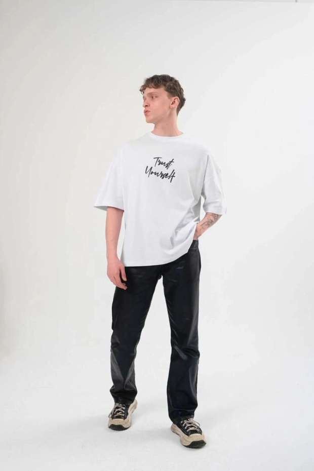 Men's Crew Neck Printed Short Sleeve T-Shirt - White