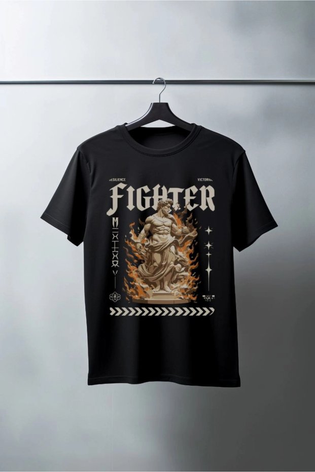 Marchè Bien Unisex Oversize 24/1 Combed Cotton Dtf Printed T-Shirt - Dtf101