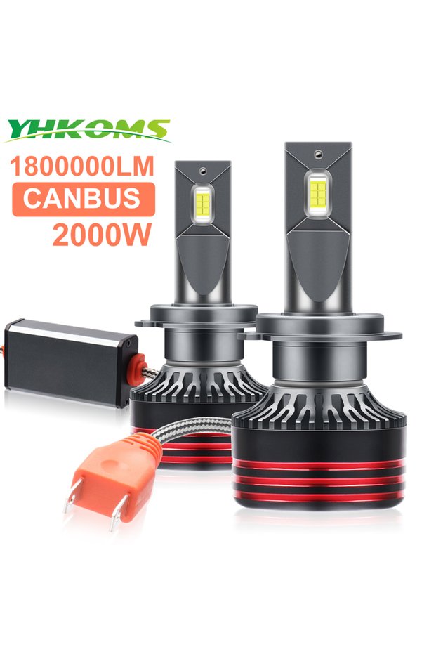 H7 6000K Cold White YHKOMS Car Lights Canbus H7 H4 H1 9006 H11 9005 HB3 HB4 LED Headlights Auto Fog