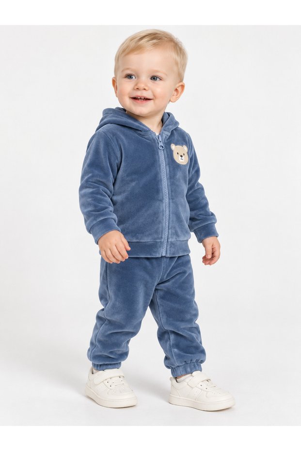 Velvet Hooded Men's Set