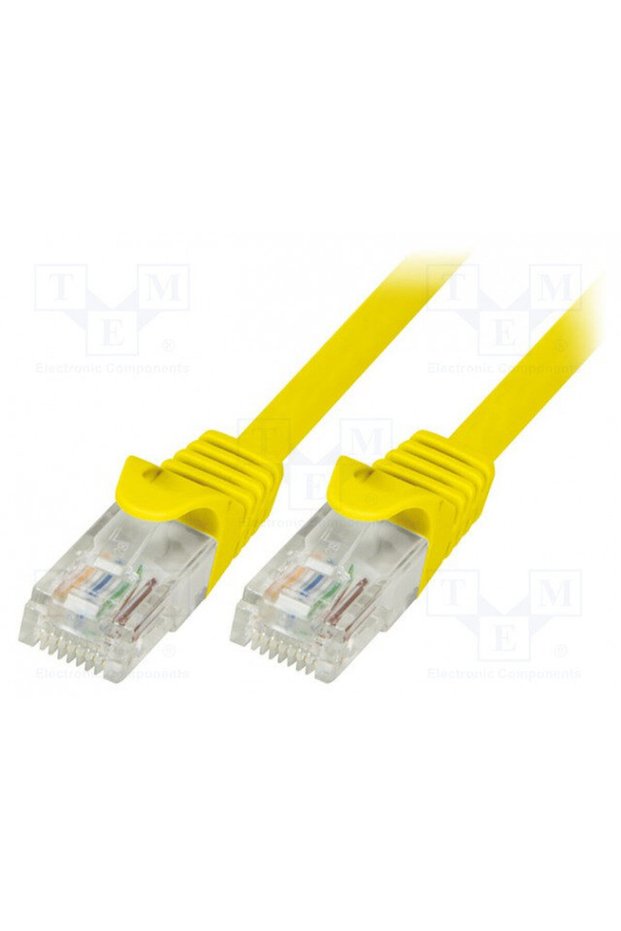 Cablu patch CAT 5e UTP 0,50m galben