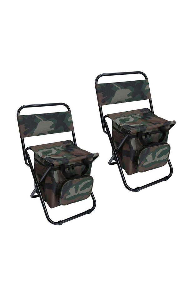 Chair, Fishing with Cooler Bag, Compact, Foldable Camping Stool, Portable Outdoor Seat