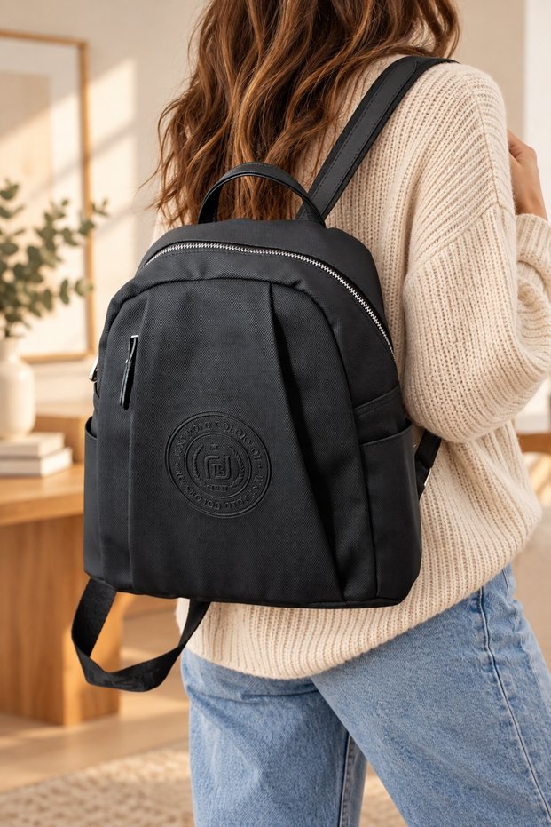 Black 6026 Original Women's 9-Piece Medium Size Backpack 31X29 cm