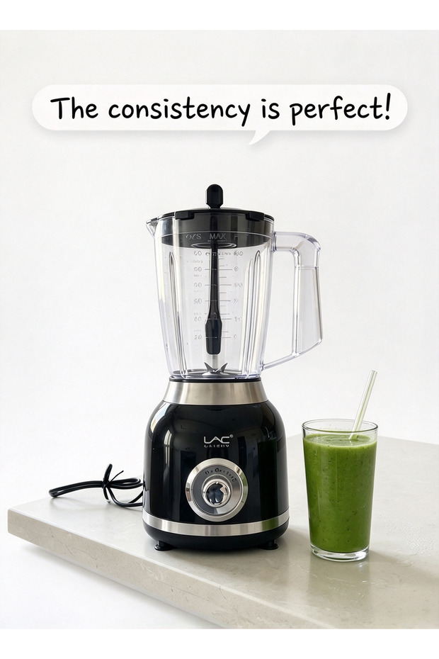Countertop Blender, Multi Speed Control Electric Blender with Large Transparent Jar, High Power Kitchen Mixer for Smoothies, Shakes & Food Crushing