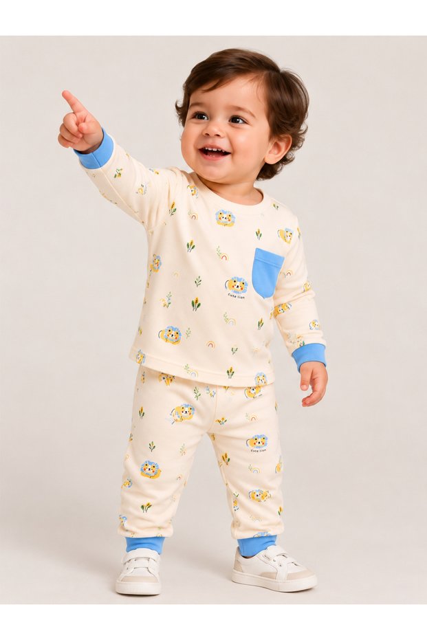 Baby Boy Long Sleeve Cotton T-Shirt and Joggers Set