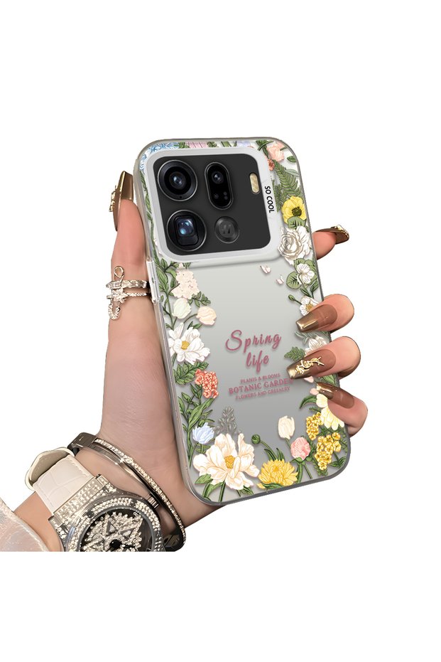Oppo Find X9 Pro 5g Compatible Flower Frame Patterned Phone Case Botanic Garden