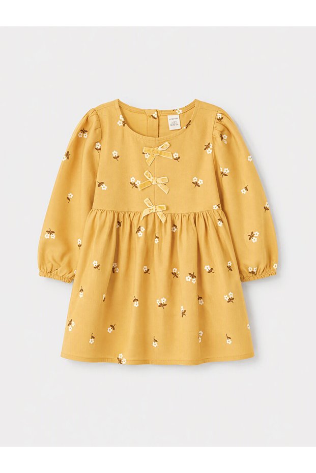 Quality Pieces from Çelebi Store: Bowknot Printed Girl's Dress