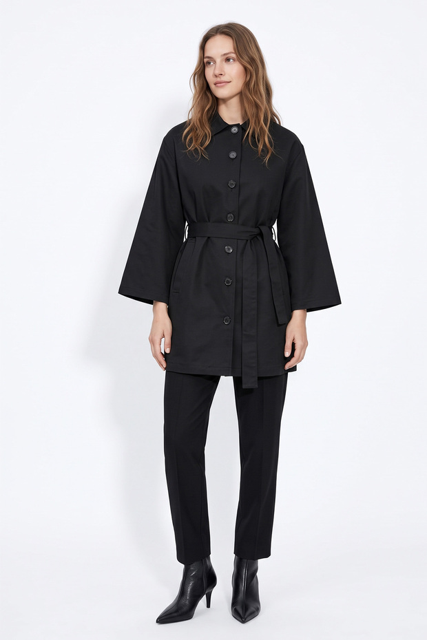 Belted Trench 202722 - Black