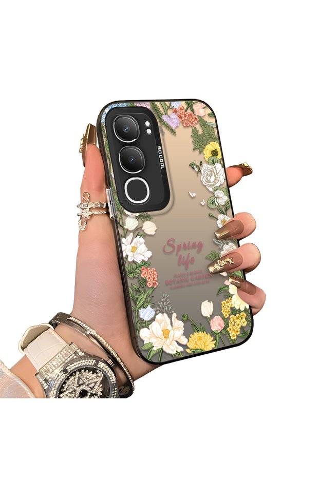 Vivo Y19S 4G/Y19S Pro Compatible Flower Frame Patterned Phone Case Botanic Garden