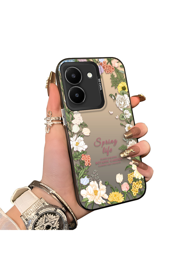 Vivo Y36 4G/5G Compatible Flower Frame Patterned Phone Case Botanic Garden