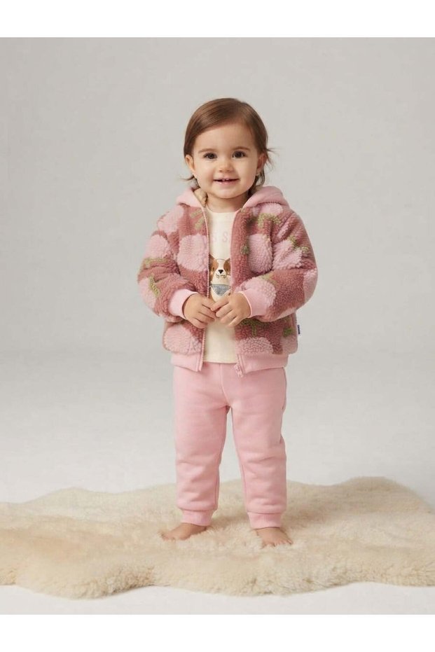 Minice Baby Girl Floral Cardigan 3-Piece Set Nbk-6632