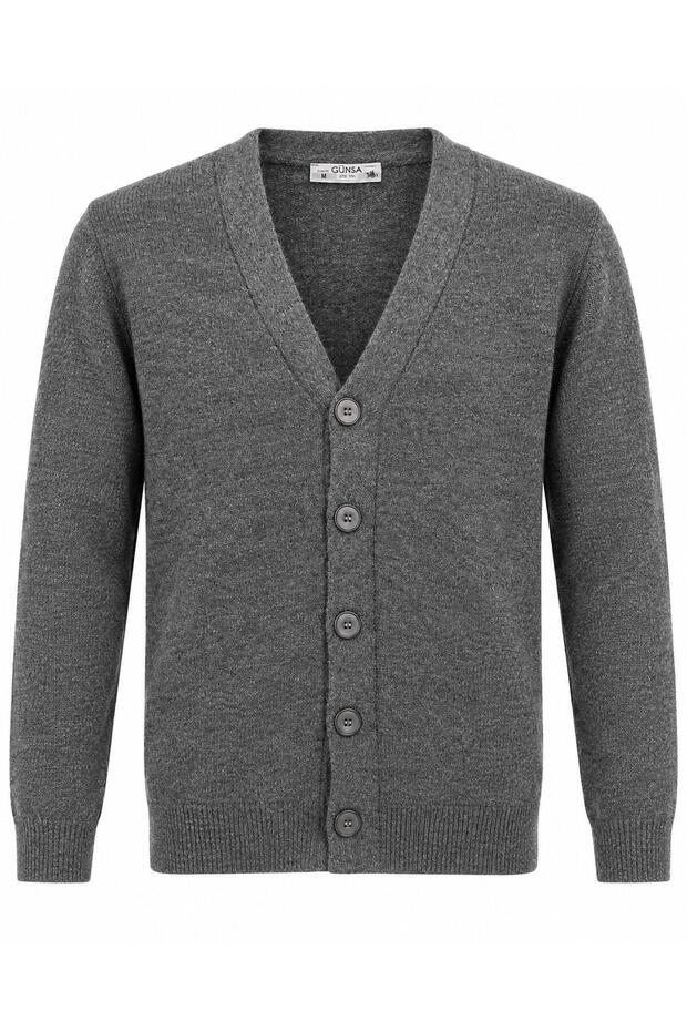 Günsa Comfort Fit Men's Full Button Knitwear Jacket - 7832