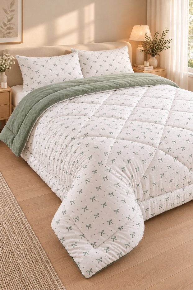 Double-Sided Double Duvet Set Mint