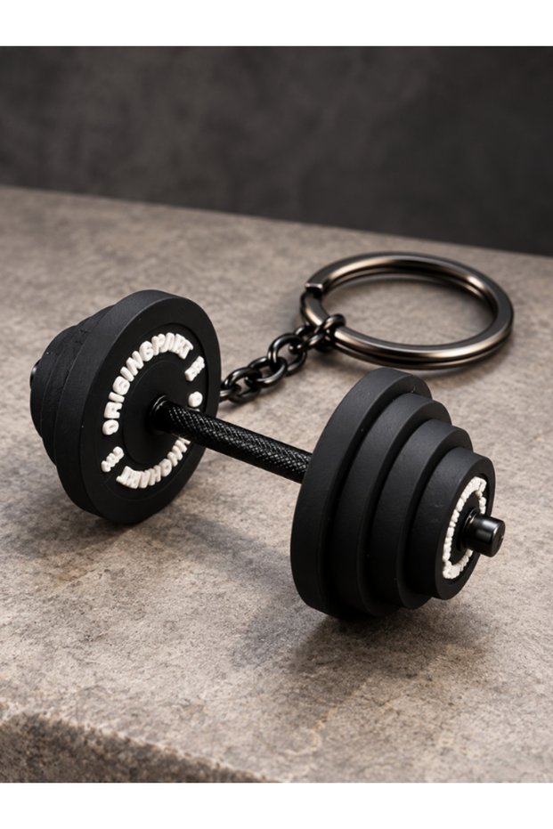 Dumbbell Figured Keychain Fitness Sports Themed Bag Accessory