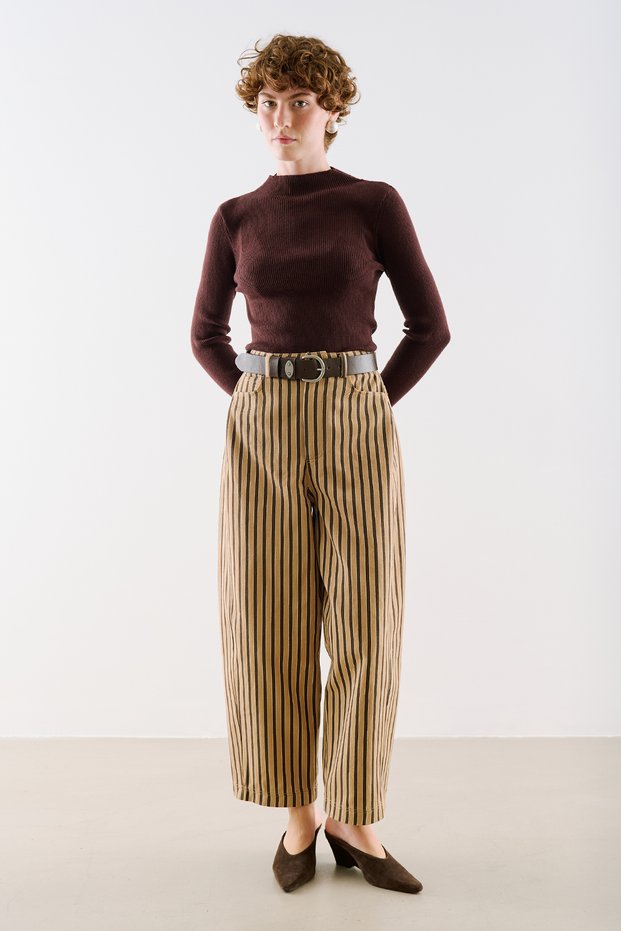Fishneck Tricot Blazer Dark Brown