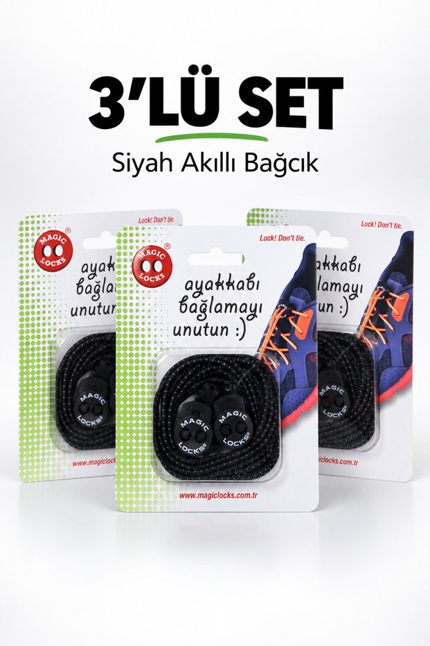 Magic Locks Smart Laces Round SET OF 3